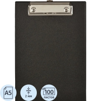 Клипборд без крышки Attache черный, А5