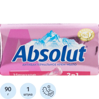 Мыло туалетное Absolut Нежное Антибактериальное, масло чайного дерева, 90г