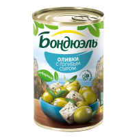 Оливки Бондюэль с голубым сыром, 314мл
