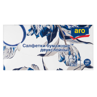 aro Салфетки бумажные косметические 2 слоя, 100шт