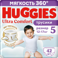 Подгузники-трусики Huggies Ultra Comfort для мальчиков №5 12-17кг, 42шт