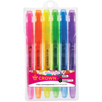 Текстовыделитель Crown Multi Hi-Lighter Aroma набор 6 цветов, 1-4мм, скошенный наконечник