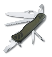 Нож перочинный Victorinox Military с фиксатором 10 функций, зел/чер