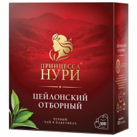 Чай Принцесса Нури Цейлонский Отборный, черный, 100 пакетиков