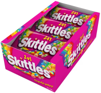 Конфеты Skittles 2в1 жевательные, 38г x 12 шт