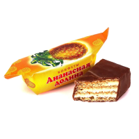 Конфеты Славянка Ананасная долина, шоколадно-вафельные, 1кг
