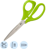 Ножницы Attache Lime 17.5см, салатовые, эргономичные ручки