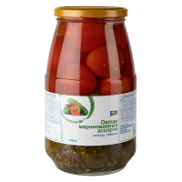 aro Овощи маринованные огурцы с томатами, 1.5л