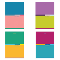 Тетрадь А4, 60 л., BRAUBERG, скоба, клетка, обложка картон, 'Color', 404043