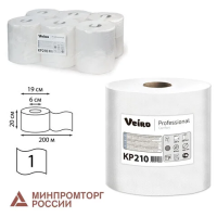 Бумажные полотенца рулонные с ц.вытяжкой Veiro Professional Comfort KP210 200м, 1 слой, белые