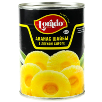 Ананас Lorado шайбы в легком сиропе, 565г