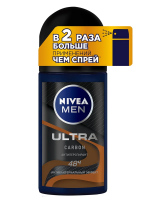 Антиперспирант Nivea Men Ultra Carbon антибактериальный эффект шариковый, 50мл