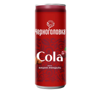 Напиток Черноголовка Cola вишня-миндаль сильногазированный, 330мл