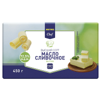 Масло сливочное Metro Chef Крестьянское ГОСТ, 72.5%, 450г