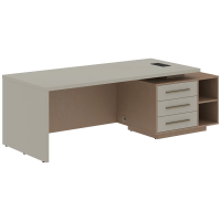 Стол руководителя с тумбой VCT 2390(R) Аметист/Кобра 2300х900х750 VELION