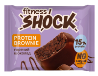 Пирожное протеиновое Fitness Shock брауни с горячим шоколадом, 50г