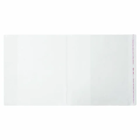 Обложки ПП для учебников МАЛОГО ФОРМАТА, КОМПЛЕКТ 5 шт., КЛЕЙКИЙ КРАЙ, 80 мкм, 232х400 мм, универсальные, прозрачные, 16.13/5