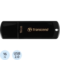 USB флешка Transcend JetFlash 350 16Gb, 15/11 мб/с, черный