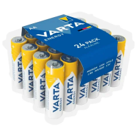 Батарейки алкалиновые 'пальчиковые' КОМПЛЕКТ 24 шт., VARTA ENERGY, АА (LR6, 24А), пластиковый бокс, 4106229224