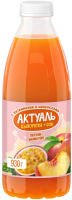 Молочносоковый напиток Актуаль на сыворотке персик-маракуйя, 930г