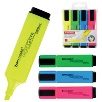 Набор текстовыделителей Brauberg Original Neon 4 цвета, 1-5 мм