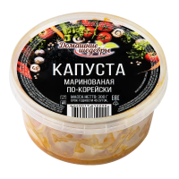Капуста маринованная по-корейски ТМ Домашние шедевры нарезанная, 300г