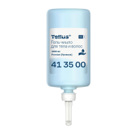 Жидкое мыло-гель в картридже Tellus (tork) Premium SC1 для волос и тела, светло-голубое, 1л, 413500