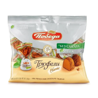Конфеты Победа Вкуса Трюфели без сахара, с темным какао, 150г