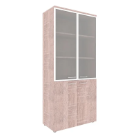 Шкаф высокий Skyland Xten XHC 85.7, дуб сонома, 856х432х1955мм, комбинированный, с топом
