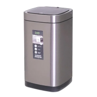 Мусорное ведро Eko 30л, металлик, сенсорное, перезаряжаемое, EK9252 RGMT-30L