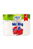 Туалетная бумага Мягкий Знак Mr.Big 2 слоя, 4 рулона, 40 м, белая