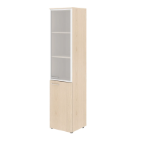 Шкаф-колонка высокий Skyland Wave WHC 42.7, правый, бук тиара, 432х432х1949мм, комбинированный, с топом