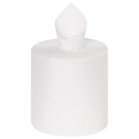 Бумажные полотенца рулонные с ц.вытяжкой Laima Universal White M2 112506 300м, 1 слой, белые, 6 рулонов