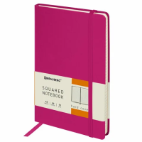 Записная книжка Brauberg Metropolis розовый, А5, 80 листов, в клетку, на сшивке, балакрон