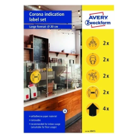 Этикетки для внимания Avery Zweckform d=20см, 1шт на листе А4, 12 листов, желтые