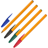 Набор шариковых ручек Bic Orange 4 цвета, 4шт/уп, 0.3мм, одноразовые