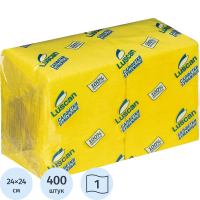 Салфетки бумажные Luscan Profi Pack 24х24см,, 400шт, 1 слой, жёлтые