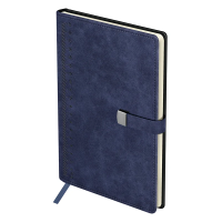 Ежедневник недатированный, А5, 136л., твердый переплет, кожзам, BG 'Scale. Dark blue', магнитная застежка, карман