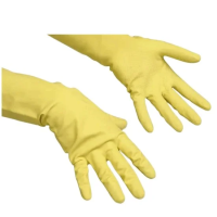 Перчатки резиновые Vileda Professional многоцелевые L, желтые, 174375