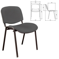 Стул посетителя Furniture Изо иск. кожа, серая, на ножках