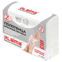 Бумажные полотенца Laima Premium Unit Pack H2, 2 слоя, Z-сложение, 190лист, белые, 126559