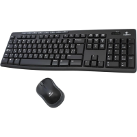 Комплект клавиатура+мышь беспроводной Logitech Wireless Combo MK270, черный, USB