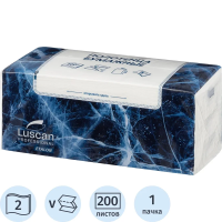Бумажные полотенца Luscan Professional H3, 2 слоя, V-сложение, 200лист, белые