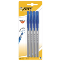 Набор шариковых ручек Bic Round Stic Exact синие, 4шт/уп, 0.28мм, одноразвые