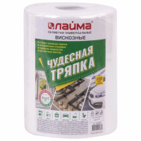 Салфетка рулонная Laima Чудесная тряпка Плюс 20х22см, вискоза, 200шт/уп, в рулоне