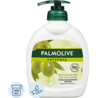Жидкое мыло с дозатором Palmolive Натурэль олива и увлажняющее молочко, 300мл