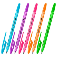 Шариковая ручка Brauberg Ultra Neon синяя, 0.35мм, корпус ассорти
