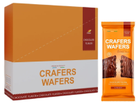 Плитка вафельная Crafers Wafers с шоколадной начинкой, 50г x 15 шт