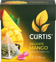Чай Curtis Delicate Mango (Нежный Манго), зеленый, 20 пирамидок