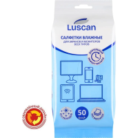 Салфетки чистящие для мониторов Luscan 50шт/уп, 150x180мм